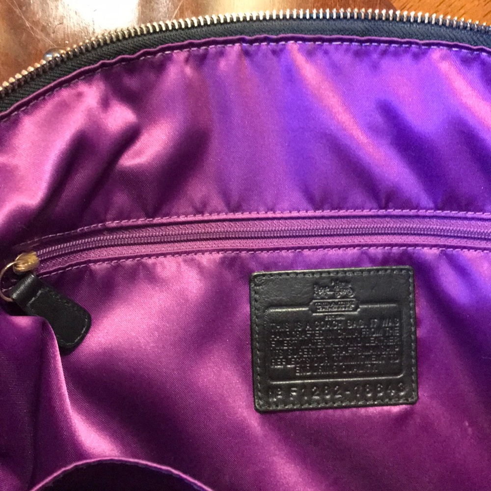 Coach Lindsey black gathered leather purse - Picture 7 of 8